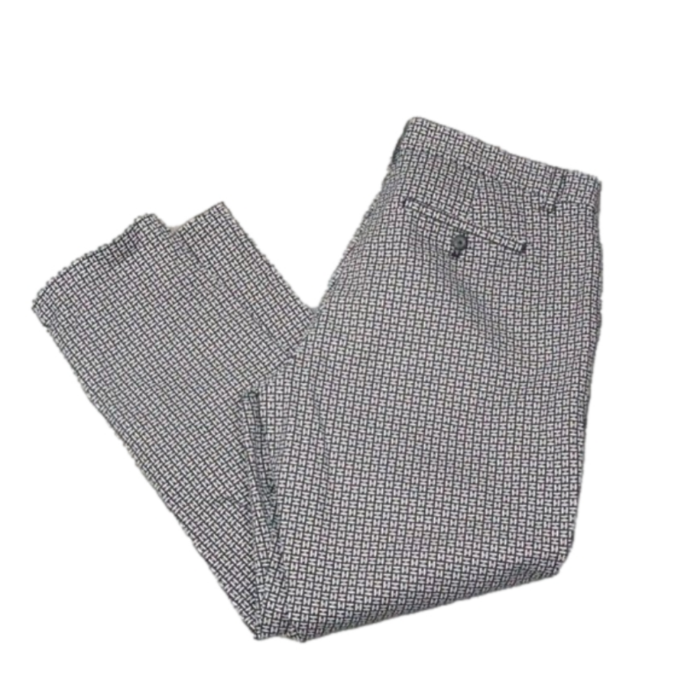 Gap Black/White Patterned Cotton Pants Size 10R